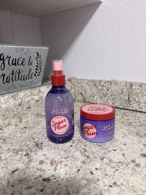 PINK Sugar Plum Body Care Shimmering Body Frosting Set